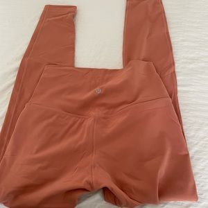 Coral pink lululemon align leggings